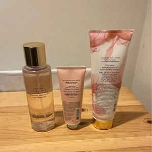 Victoria Secret Set of 3 Coconut Milk & Rose Collection
